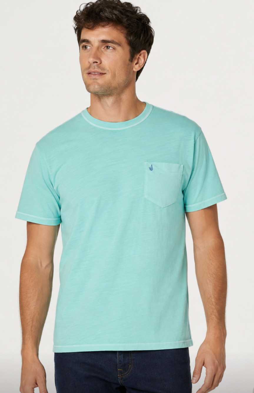 JOHNNIE-O SPEARMINT GREEN DALE COTTON POCKET SHORT SLEEVE TEE T-SHIRT SHIRT SZ S